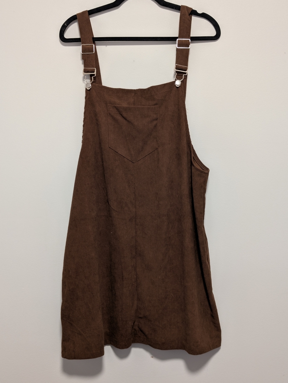 Brown Mini Pinafore Dress with Adjustable Straps